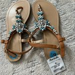 BCBGeneration NWT BCBG Strap Beaded Sandals Size 6.5 Photo 7