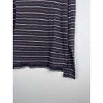 Madewell Women's Striped Turtle Neck Tee Shirt Sz L Gray Size L Photo 3