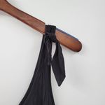 Forever 21 Babydoll Tank Womens S Black Rayon Scoop Neck Bow Tie Straps Flowy Photo 7