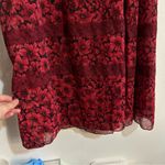 Free People Burgundy Floral Lace Applique Maxi Dress Size 4 Whimsigoth Romantic Photo 4