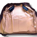 Briggs New York Vintage Womens Jacket Blazer Paisley Print Black Brown Red Small Photo 8