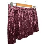 Abound New Nordstrom Skirt L Crushed Velvet Velour Mini Retro 90s Y2K  Burgundy Photo 3