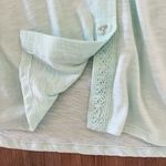 Peace Love World  Collared Gauze Top Mint Green Photo 4