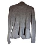 White House | Black Market Ruffle Cardigan Jacket – Gray, Size L Photo 6