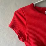 Princess Polly Red Ribbed Nicola Bodysuit Size 6 Photo 4