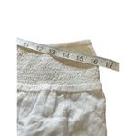 Lovers + Friends White Shorts Red & Blue Stripes Trim Smocked Waist Casual Sz L Photo 5