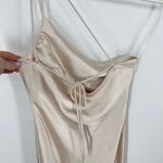 Billy J Josephina Dress Cowl One Shoulder Spaghetti Strap Champagne Slip Size 8 Photo 5