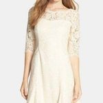 Eliza J  Cream Lace Overlay 3/4 Sleeves Sweetheart Special Event Dress Size 2 Photo 0