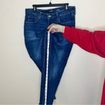 Old Navy  high rise OG loose Blue Denim Jeans women’s size 12 dark wash raw hem Photo 2