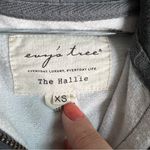 Envy’s Closet The Hallie Grey Floral Zip Up Hooded Sweater Gray Size XS Photo 3