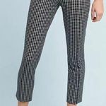 Anthropologie The Essential Slim Cropped Trousers black print Pants Size 4 Photo 0