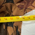 Vintage leaf print Brown Midi Dress 8 office neutral fall casual Photo 9