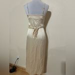 Nanushka Sayan tie waist button front satin midi slip dress Photo 6