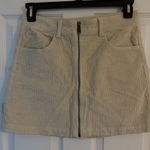American Eagle  Cream Corduroy Skirt Photo 0