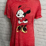 Disney   - Red Minnie Mouse T Shirt - M Photo 0