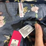 Xhilaration NWOT Navy Blue Floral Faux Wrap Surplice Dress New Photo 8