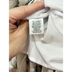 Milly 100% Silk Tropical Print Layered Ruffle Trim Slip Midi Dress White/Green 4 Photo 4