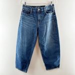 American Eagle  Mid Rise Stretch Barrel Ankle Jeans Blue 6 Petite Photo 1