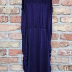 Grace Karin Navy Blue Spaghetti Straps V-Neck Ruched Bodycon Dress Medium NEW Photo 2