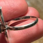 Sterling Silver Turquoise Flower 925  Ring Photo 9