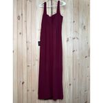 Lulus NWT  Glamorous Disposition Burgundy Ruched Maxi Dress Bridesmaid Gala Sz M Photo 6