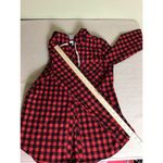 Delia's delia*s Women Plaid Shirt with hood Sz. Medium EUC BLK/Red Comfort layering Y2k Photo 6