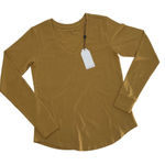 Universal Standard  Womens Long Sleeve V-Neck Tee In Honey Mustard 4XS 00 Photo 0