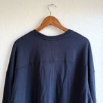 Garage Womens Sweatshirt Navy Blue Hamptons Tennis Crew Neck Oversized Size XL Photo 3