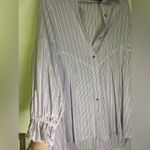 easel  blue oversized shirt dress with pockets! Photo 6