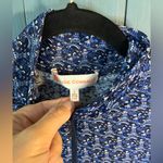 Jude Connally Navy and White Patterned Dress | Women’s Size Large Blue Photo 1