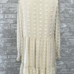 Listicle  Cream Swiss Dot Dress Photo 4