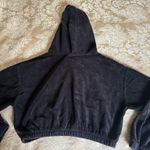 Double Zero  Black Cropped Hoodie Photo 1