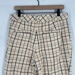 Anthropologie The Essential Collection by  Pants Womens 14 TALL Beige Multi Check Photo 6