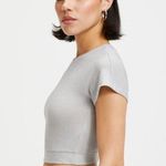 Good American - Silver Sparkling Crop Top | Has Stretch - NWT - 90’s Vibe Photo 3