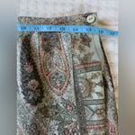Vintage Talbots Paisley 100% Silk Wrap Maxi Skirt Silver/Beige/Brown 14. NWT Gray Photo 5