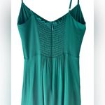 Reformation  Emersyn Dress Emerald Green Midi Ruffle Hem Sweetheart Size 0 Photo 5