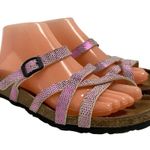 Birkenstock Betula Pink Strappy sandals 38 US 7 Slip On Beach Walking Comfy Photo 7
