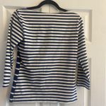 J. McLaughlin  Womens XS Navy Boat‎ Neck Top Catalina Coastal Nautical Euro Resort Photo 4