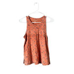 American Eagle Salmon Orange Ditsy Floral Sleeveless Flowy Tank Top Size XS Photo 4