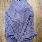 Lululemon  Purple Heathered Racerback Tank Top Built-in Bra Athleisure Size 4 Photo 0