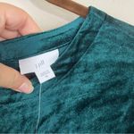 NWT J. Jill Velvet Short‎ Puff Sleeves Crewneck Knee Length Shift Dress Size XL Blue Photo 2