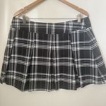 No Boundaries Y2K Punk Black White Plaid Pleated Mini Skirt Grunge Schoolgirl Skater Cosplay Photo 1