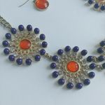 Purple Orange Statement Neacklace Set Photo 1