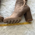 Wild Diva  GOSSIP-10 PLATFORM CHUNKY HEEL OVER THE KNEE HIGH BOOTS TAUPE SIZE 7 Photo 10