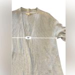 Eileen Fisher Blue Open Front Cardigan Sweater 100% Organic Linen Blend Size L Photo 6