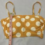 Xhilaration  Mustard and Cream Polka Dot Swim Top women’s size xtra small Photo 3