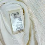 Anthropologie  BHLDN Ella V-Neck Pearl Tweed Mini Dress in White Size Medium Photo 9