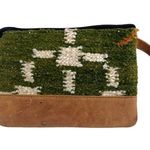 Achiote Guatemalan Goods Wool Full Grain Leather Pouch Green Photo 9