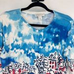 Christopher & Banks Christopher & Banks Women's Sailboat Beach Cardigan Sweater Blue Medium Coastal Photo 4