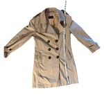 Massimo Dutti Beige Trench Coat Double-Breasted Belted Size M Vintage Photo 8